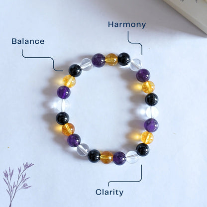 ♎ Libra Natural Multi-Stone Bracelet – Harmony | Love | Emotional Balance