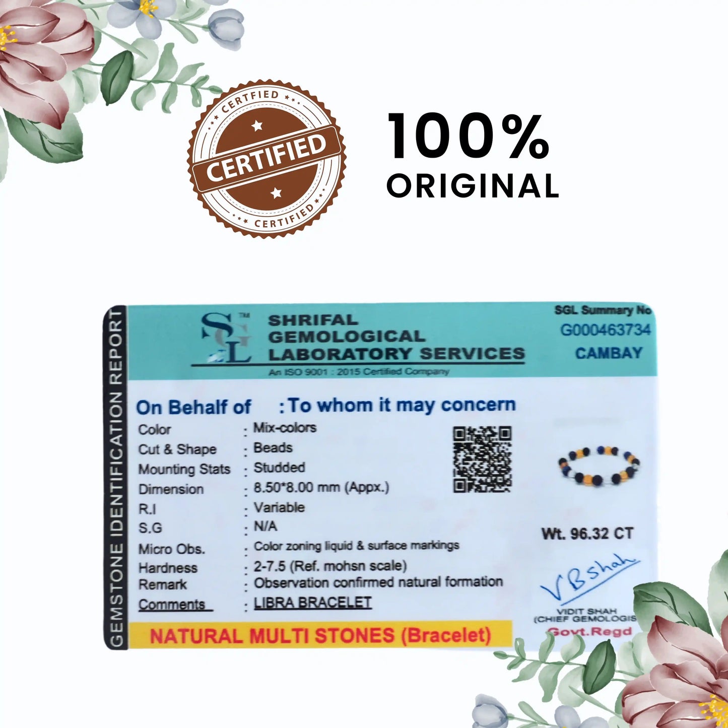 ♎ Libra Natural Multi-Stone Bracelet – Harmony | Love | Emotional Balance