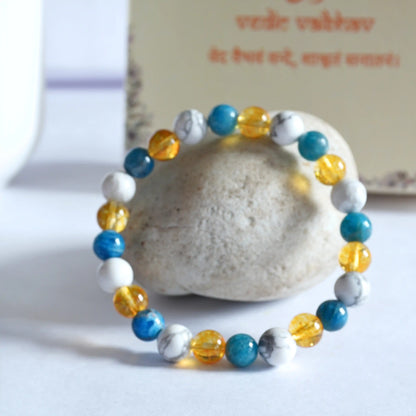 ♊ Gemini Natural Multi-Stone Bracelet – Communication | Clarity | Mental Balance