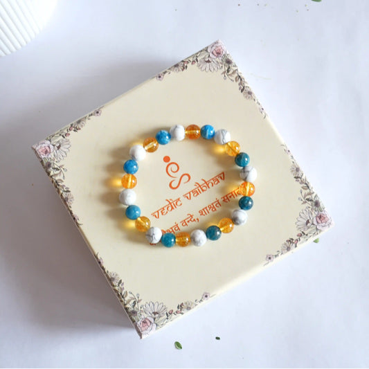 ♊ Gemini Natural Multi-Stone Bracelet – Communication | Clarity | Mental Balance