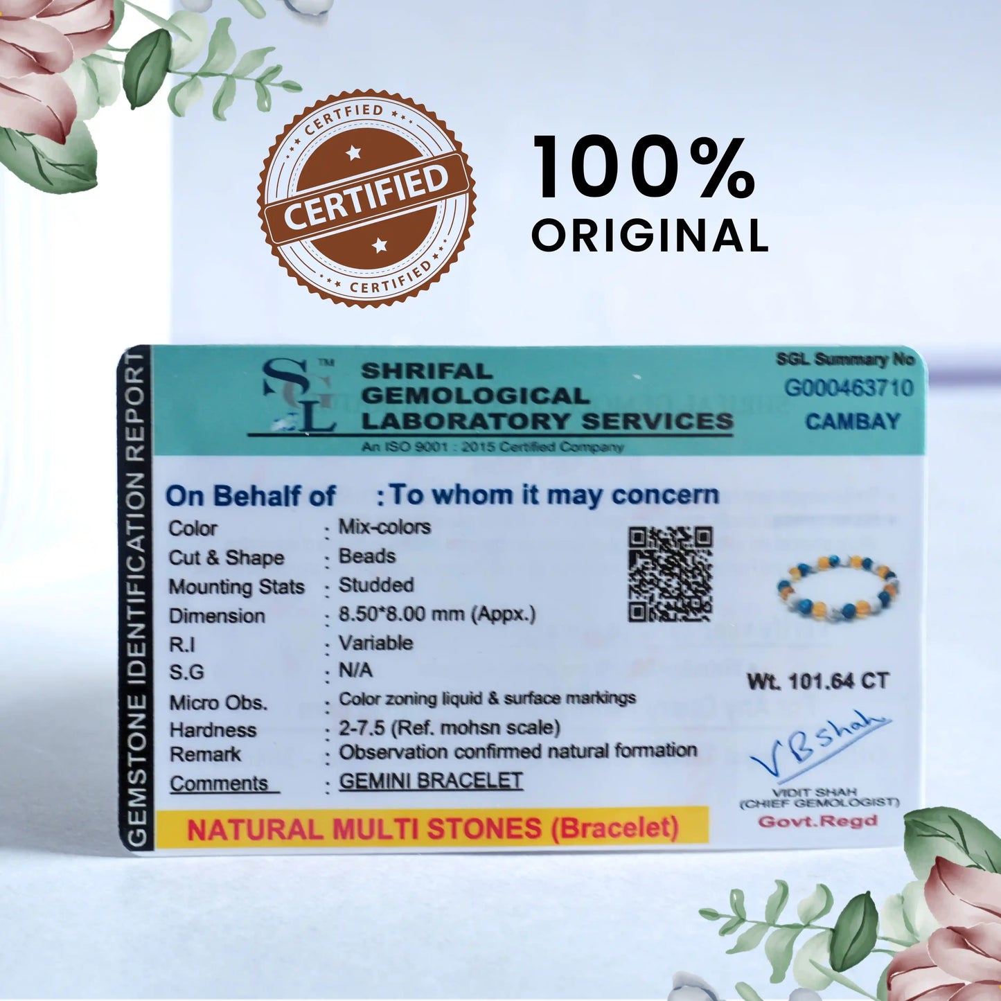 ♊ Gemini Natural Multi-Stone Bracelet – Communication | Clarity | Mental Balance