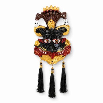 Divine Kirtimukh Wall Hanging with Trishul & Tassels