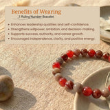 Ruling Number 1 | Crystal Bracelet | Numerology Bracelet - 8mm