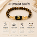 Leo (सिंह राशि) Zodiac Tiger Eye & Citrine Bracelet