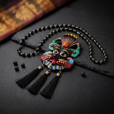 Karungali Mala & Black Multicolour Kirtimukh with Tassel Combo