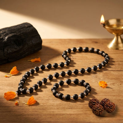 Karungali Mala, Karungali Bracelet & 5 Mukhi Rudraksha Bracelet Combo