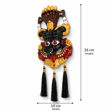Divine Kirtimukh Wall Hanging with Trishul & Tassels - 3