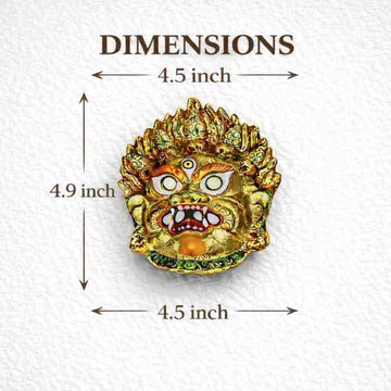 Kirtimukh  Wall Decor |  Golden Yellow - 2