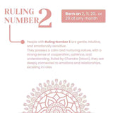 Ruling Number 2 | Crystal Bracelet | Numerology Bracelet - 8mm