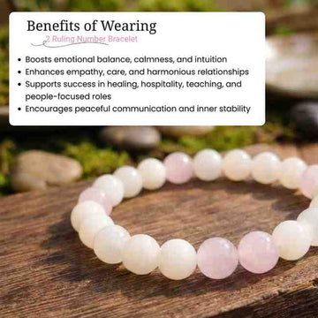 Ruling Number 2 | Crystal Bracelet | Numerology Bracelet - 8mm - 4