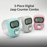 Mini Digital Japa Counter Pack of 3 - Finger Ring