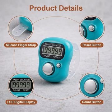 Mini Digital Japa Counter Pack of 3 - Finger Ring - 3