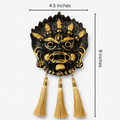 Kirtimukh  Wall Decor | Black With Tassel | Free Jaap Counter