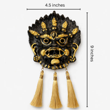 Kirtimukh  Wall Decor | Black With Tassel | Free Jaap Counter