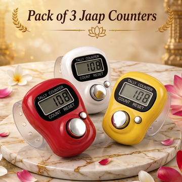 Premanand Ji Idol with Digital Jaap Counter (Pack of 3) – Spiritual Meditation Combo - 3