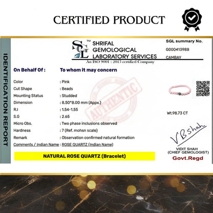 Love Attraction Bracelet (Original Rose Quartz)