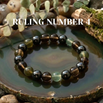 Ruling Number 4 | Crystal Bracelet | Numerology Bracelet - 8mm - 1