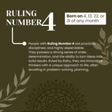 Ruling Number 4 | Crystal Bracelet | Numerology Bracelet - 8mm