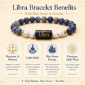 Libra (तुला राशि) Zodiac Lapis Lazuli & Howlite Bracelet