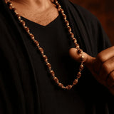 Gold Plated 5 Mukhi Rudraksha Mala
