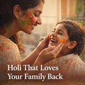 Divine Vrindavan Organic Holi Gulal Box - Set of 5 Gulal Pouch (80Gms Each)  with Free Japa Counter