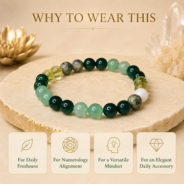 Ruling Number 5 | Crystal Bracelet | Numerology Bracelet - 8mm - 4