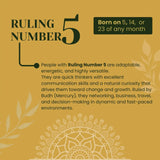 Ruling Number 5 | Crystal Bracelet | Numerology Bracelet - 8mm