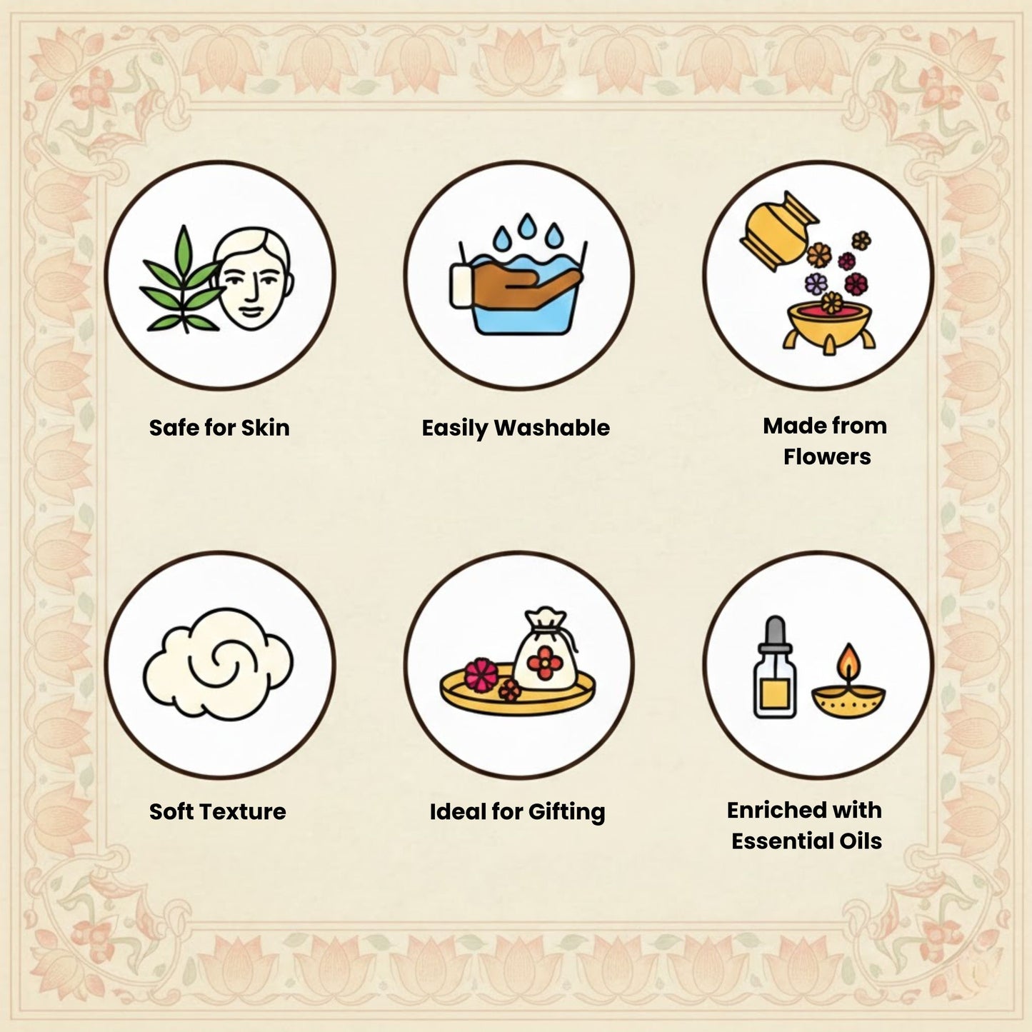 Braj Ki Holi – Herbal & Natural Gulal Pack (5 Colours) (Pouch)| Free Japa Counter | Shree Banke Bihari Ji Prashad Included