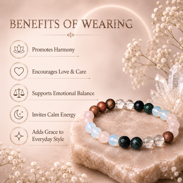 Ruling Number 6 | Crystal Bracelet | Numerology Bracelet - 8mm - 3