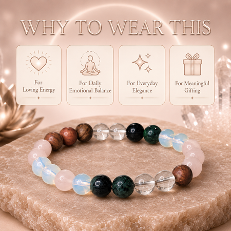 Ruling Number 6 | Crystal Bracelet | Numerology Bracelet - 8mm - 4