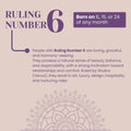 Ruling Number 6 | Crystal Bracelet | Numerology Bracelet - 8mm