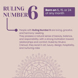 Ruling Number 6 | Crystal Bracelet | Numerology Bracelet - 8mm
