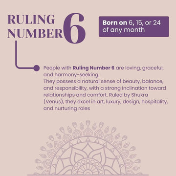 Ruling Number 6 | Crystal Bracelet | Numerology Bracelet - 8mm - 2