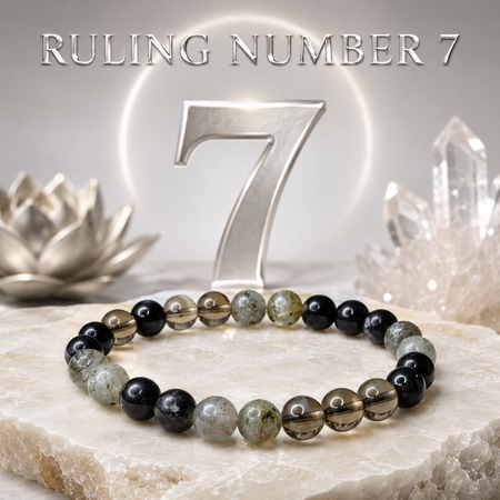 Ruling Number 7 | Crystal Bracelet | Numerology Bracelet - 8mm - 1