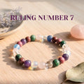 Ruling Number 7 | Crystal Bracelet | Numerology Bracelet - 8mm