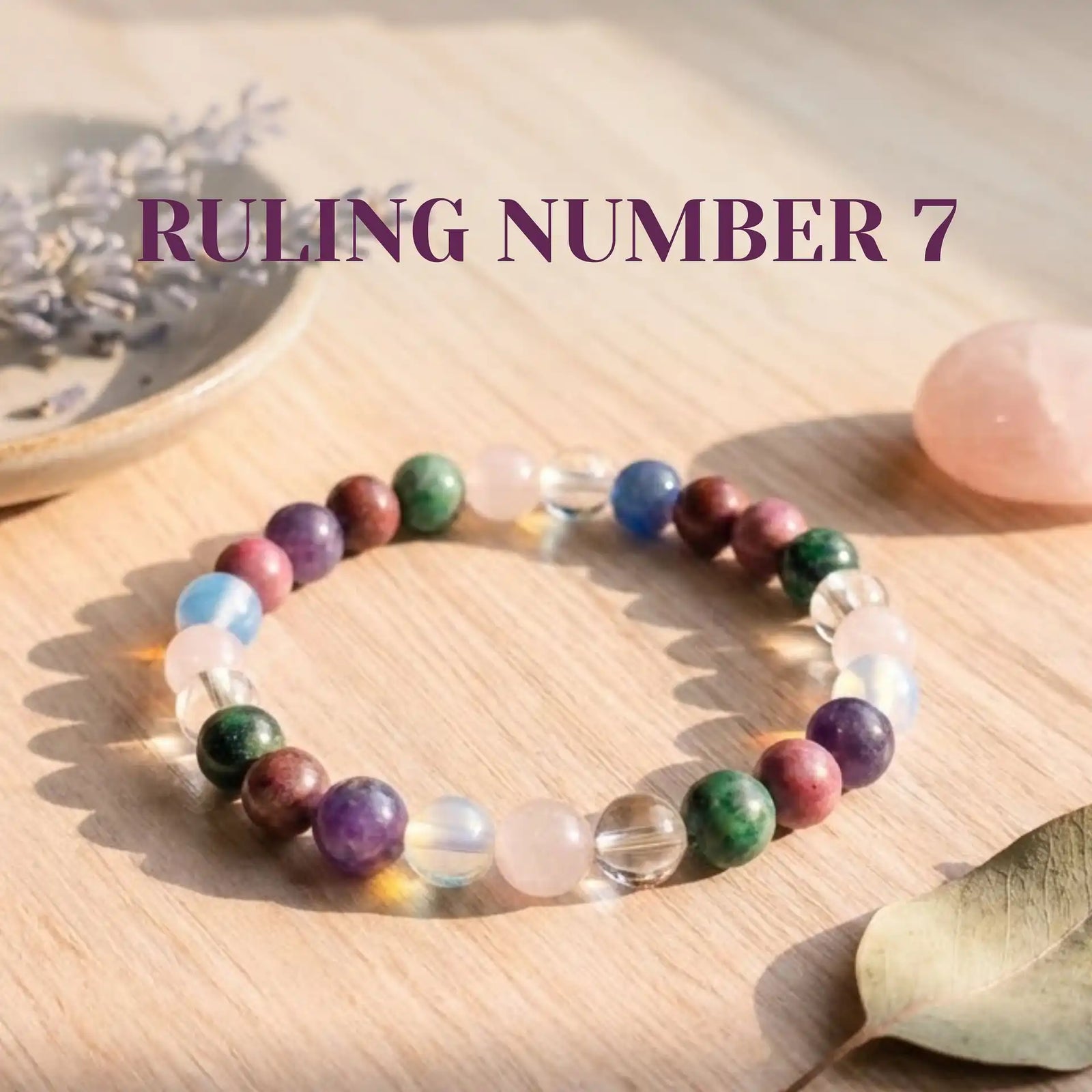 Ruling Number 7 | Crystal Bracelet | Numerology Bracelet - 8mm