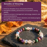 Ruling Number 7 | Crystal Bracelet | Numerology Bracelet - 8mm
