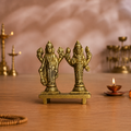 Vishnu and Lakshmi Brass Idol – Small (Standing)