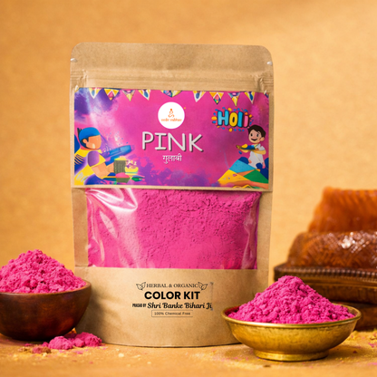 Organic Pink Gulal – Divine Blessings of Shri Banke Bihari Ji