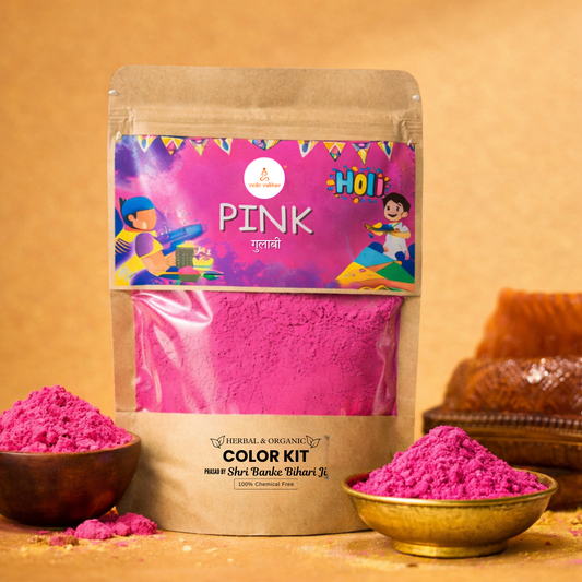 Organic Pink Gulal – Divine Blessings of Shri Banke Bihari Ji