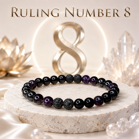 Ruling Number 8 | Crystal Bracelet | Numerology Bracelet - 8mm - 2