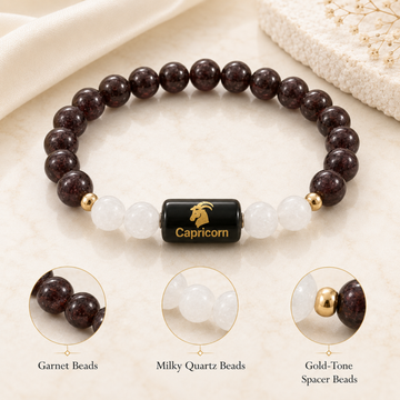 Capricorn Growth & Prosperity Combo – Snake Plant & Zodiac Bracelet - 4