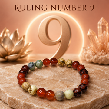 Ruling Number 9 | Crystal Bracelet | Numerology Bracelet - 8mm - 1