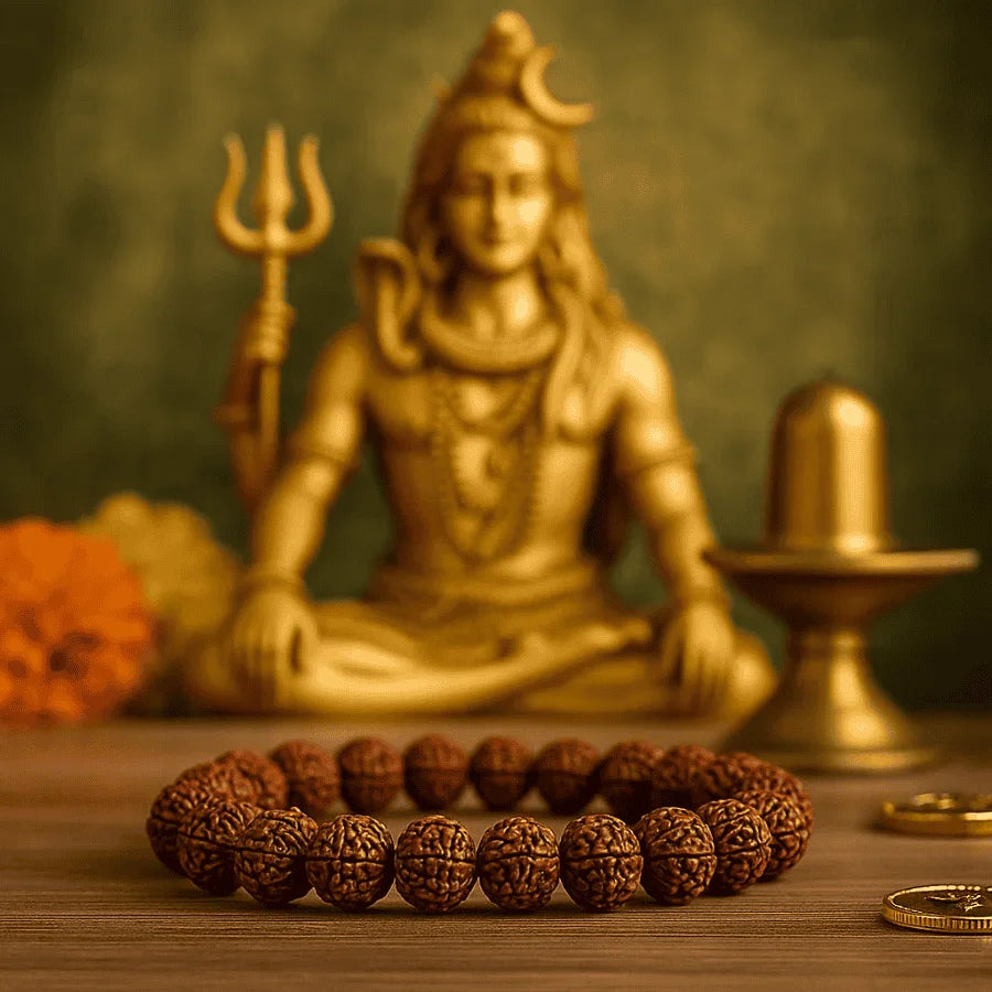 9 Mukhi Rudraksha Beads Bracelet