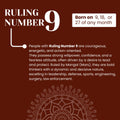 Ruling Number 9 | Crystal Bracelet | Numerology Bracelet - 8mm