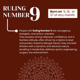 Ruling Number 9 | Crystal Bracelet | Numerology Bracelet - 8mm