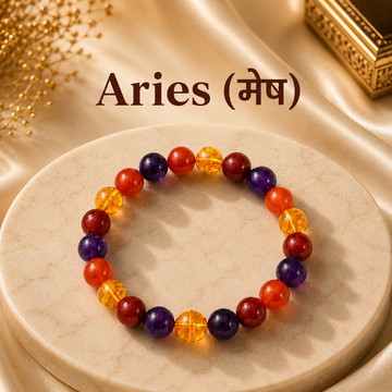 Aries Natural Multi Stones Bracelet - 1