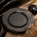 Natural Black Obsidian Anklet