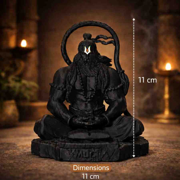Black Hanuman Idol (Size: Approx. 11 cm)