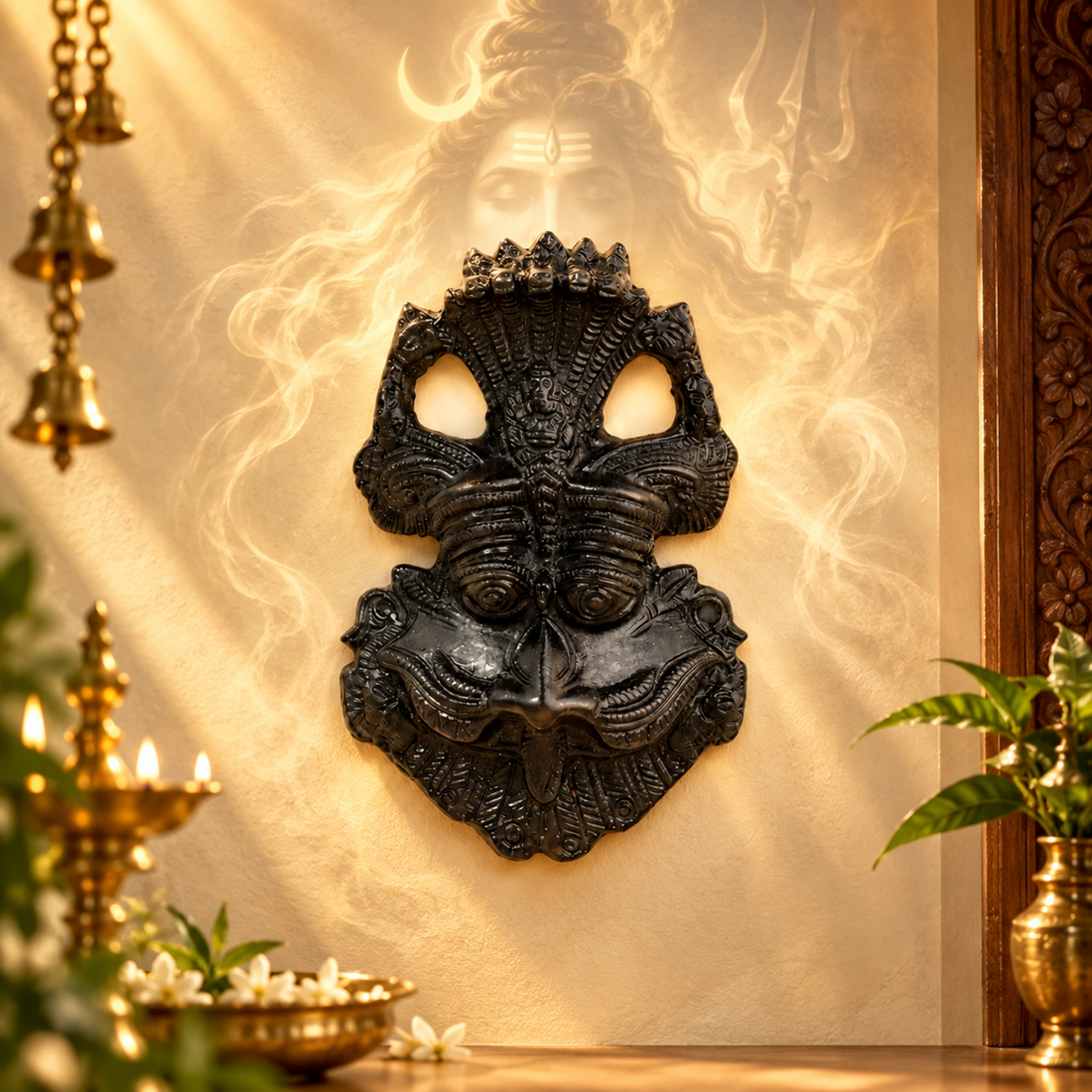 Black Kirtimukh Wall Hanging